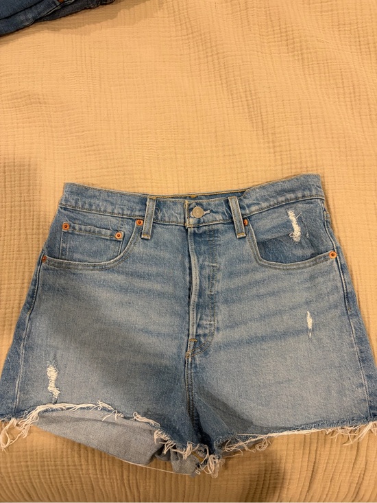 Levi's Pants - Levi's Light Blue Distressed Jean Shorts